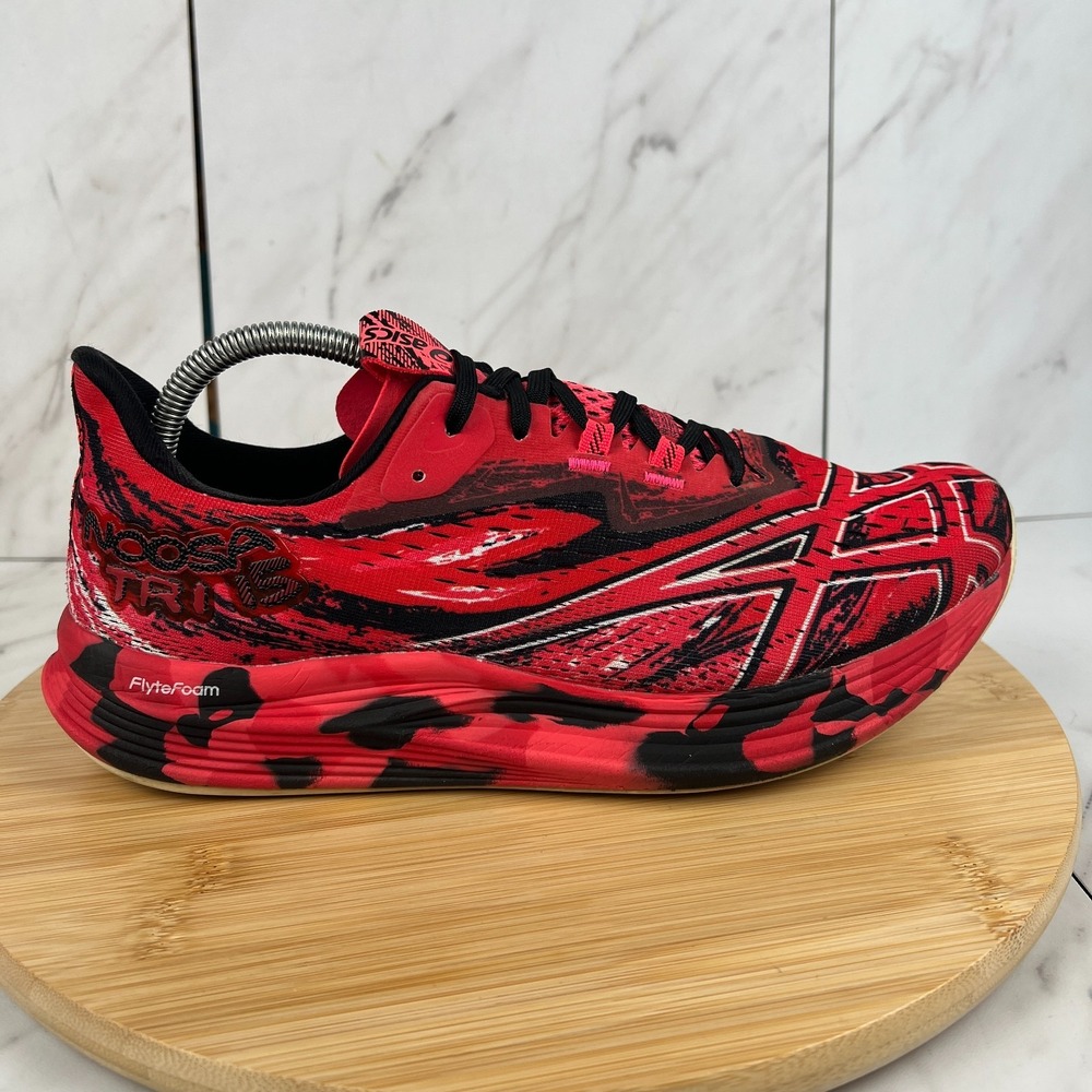 Asics Noosa Tri 15 Mens Size 10 Electric Red Black Running Shoes 1011B609